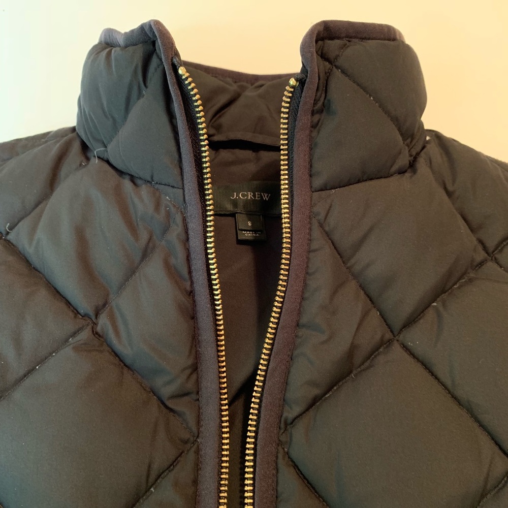 LIKE NEW J. Crew Quilted Water Resistant Down Vest
